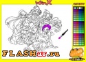 Играть онлайн в Winx coloring - раскраски онлайн игра Winx coloring - раскраски