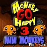 Играть онлайн в Monkey Go Happy Mini Monkeys 3 онлайн игра Monkey Go Happy Mini Monkeys 3