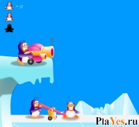 Играть онлайн в Летающие пингвины онлайн игра Летающие пингвины