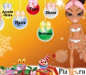 Играть онлайн в Bratz fashion Christmas онлайн игра Bratz fashion Christmas
