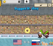 Играть онлайн в Puppet Ice Hockey онлайн игра Puppet Ice Hockey