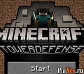 Играть онлайн в Minecraft Tower Defense онлайн игра Minecraft Tower Defense