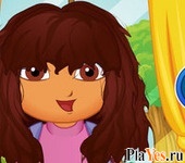 Играть онлайн в Dora First School Day Hair онлайн игра Dora First School Day Hair