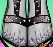 Играть онлайн в Monster High Foot Makeover онлайн игра Monster High Foot Makeover
