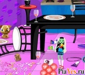 Играть онлайн в Monster High Party Cleanup онлайн игра Monster High Party Cleanup