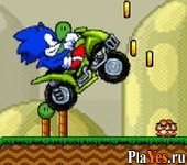 Играть онлайн в Sonic ATV in Mario Land онлайн игра Sonic ATV in Mario Land