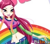 Играть онлайн в Winx Club Pet Lover Roxy Dress-Up онлайн игра Winx Club Pet Lover Roxy Dress-Up
