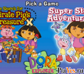   Dora the Explorer - The Search for the Pirate Pig's Treasure + Dora the Explorer - Super Star Adventures!